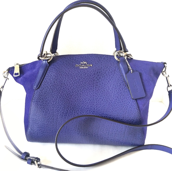 Coach Handbags - 🎁 COACH NWT Kelsey Purse Mixed Leather Purple